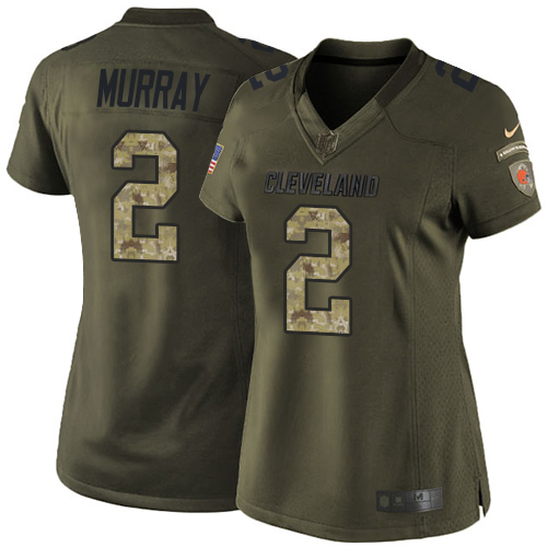 Women's Limited Patrick Murray Nike Jersey Green - #2 Salute to Service NFL Cleveland Browns